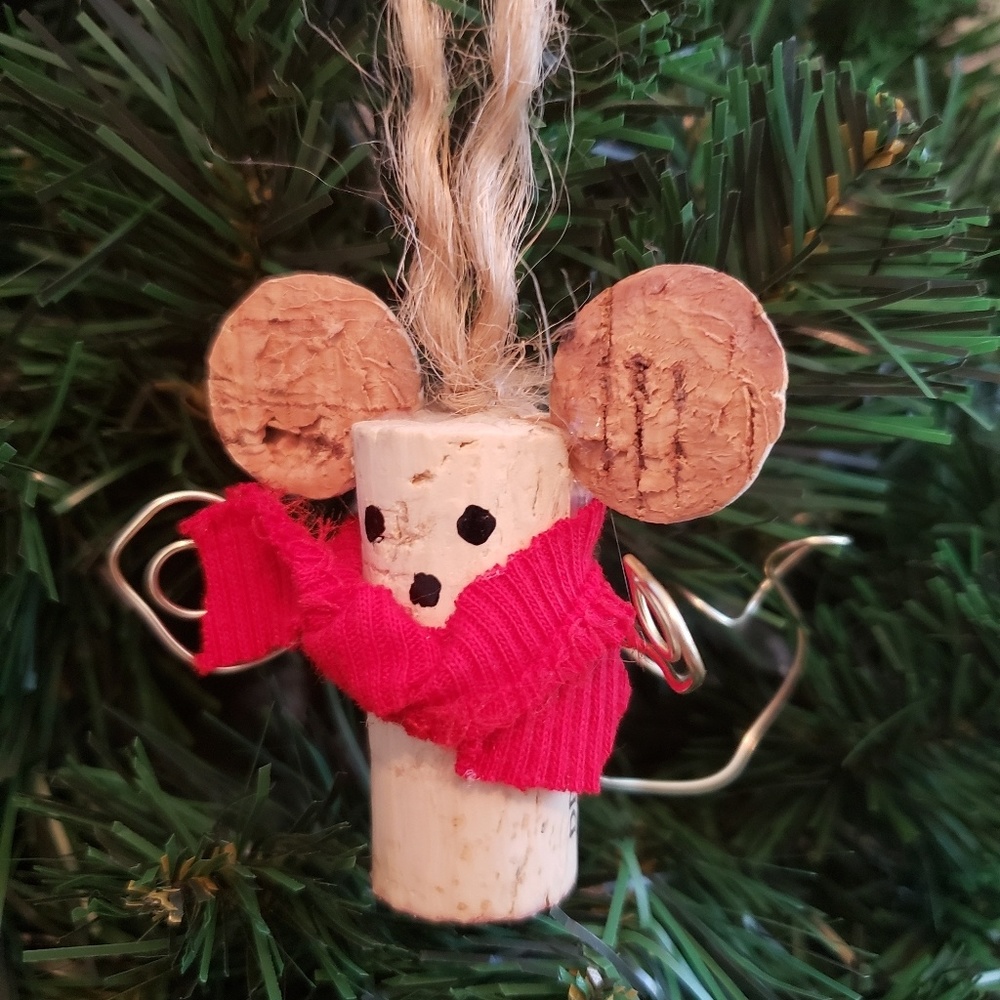 Holiday Mice Cork Ornaments (3)